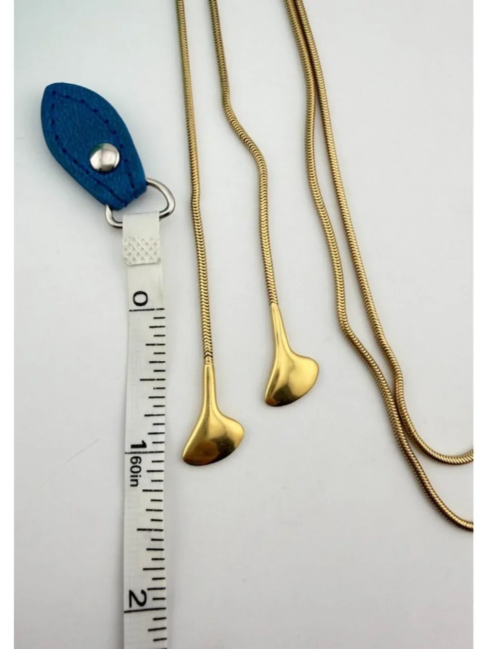 Tiffany & Co. 18k Ginkgo Leaf Tie Necklace Omega Chain 35in 21g Vintage Gold